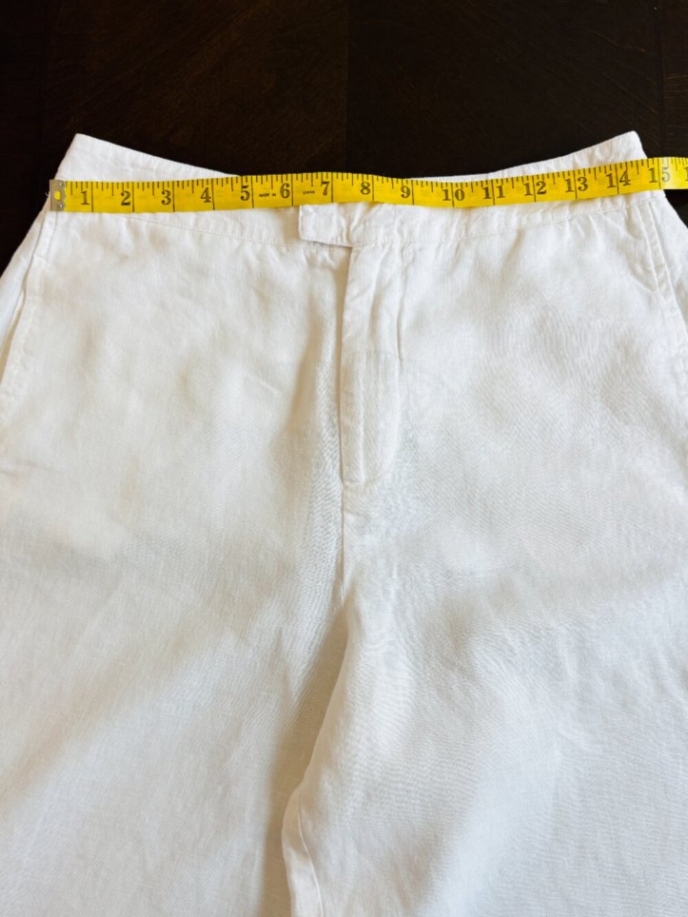 Anthroplogie White Linen Palazzo Pants Size 8 Wide Leg Boho Coastal - Picture 10 of 15